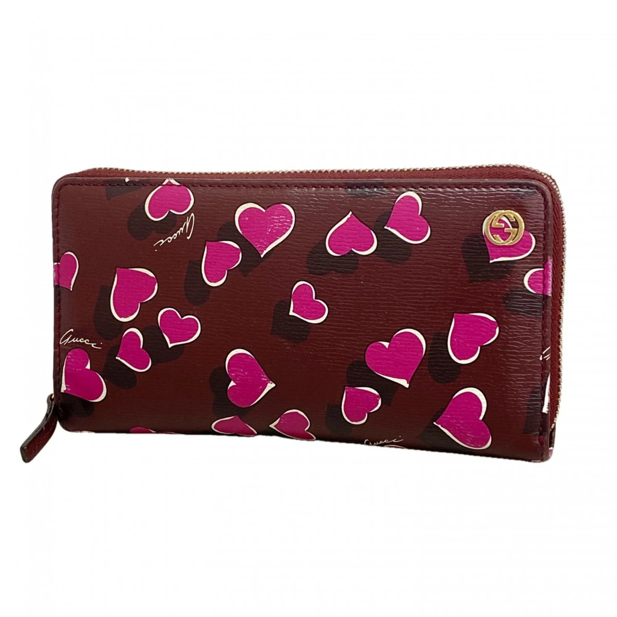 Gucci Long Wallet, Interlocking G Design, 309705, Purple/Pink, Women's.